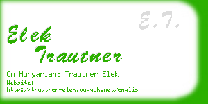 elek trautner business card